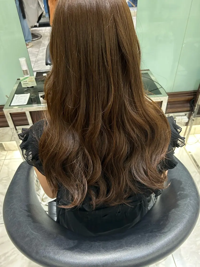 セミロング ヘアセット 韓国っぽ水光肌カラー マンツーマン🫧なおのヘアスタイル