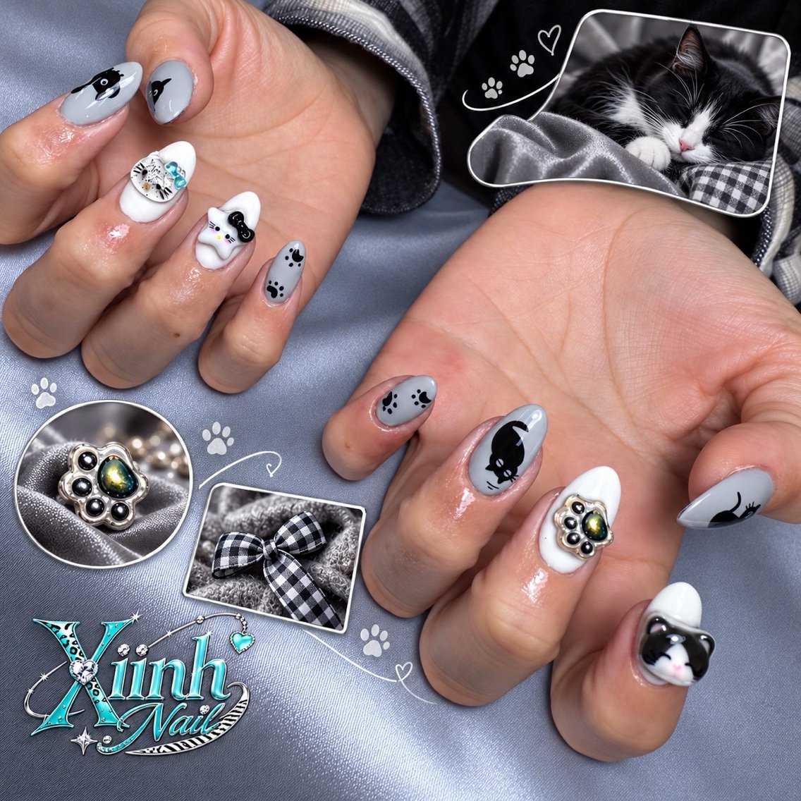 ネイル チークネイル 桜ネイル 長さ出し フットネイル ジェルネイル ハンドネイル XIINH NAIL SALONのネイルデザイン