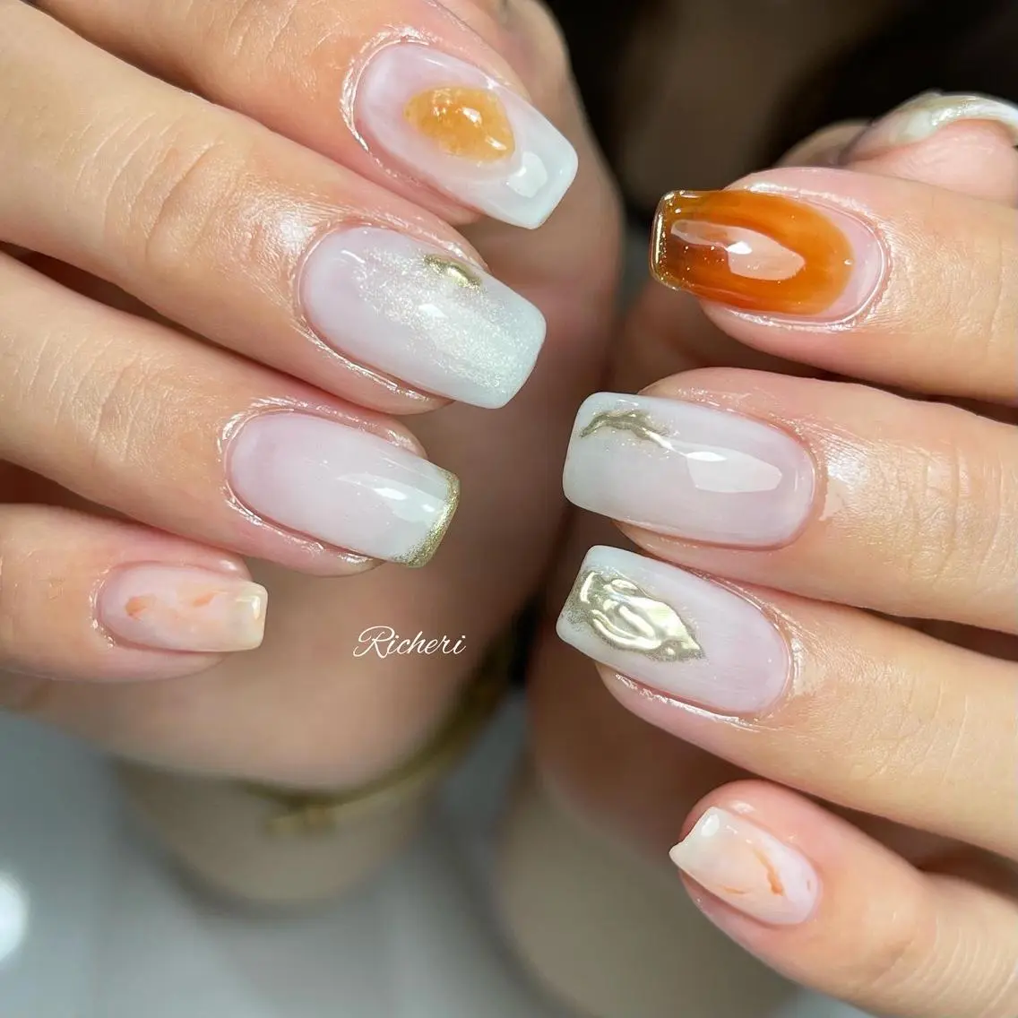 ミディアム ネイル ジェルネイル ソフトジェル richeri beautyのその他イメージ