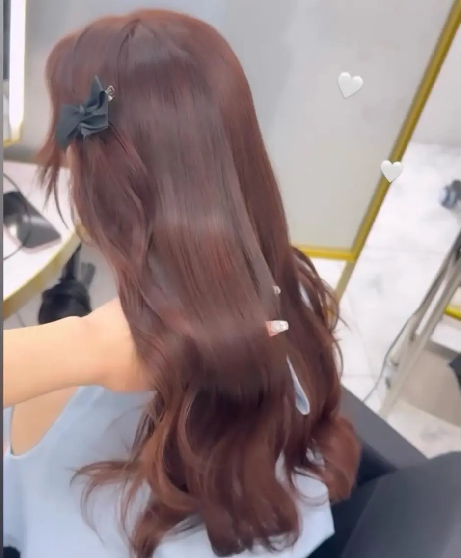 ロング カラー ヘアカラー トリートメント 透明感カラー/アレン ジ/misaki🎀のヘアスタイル
