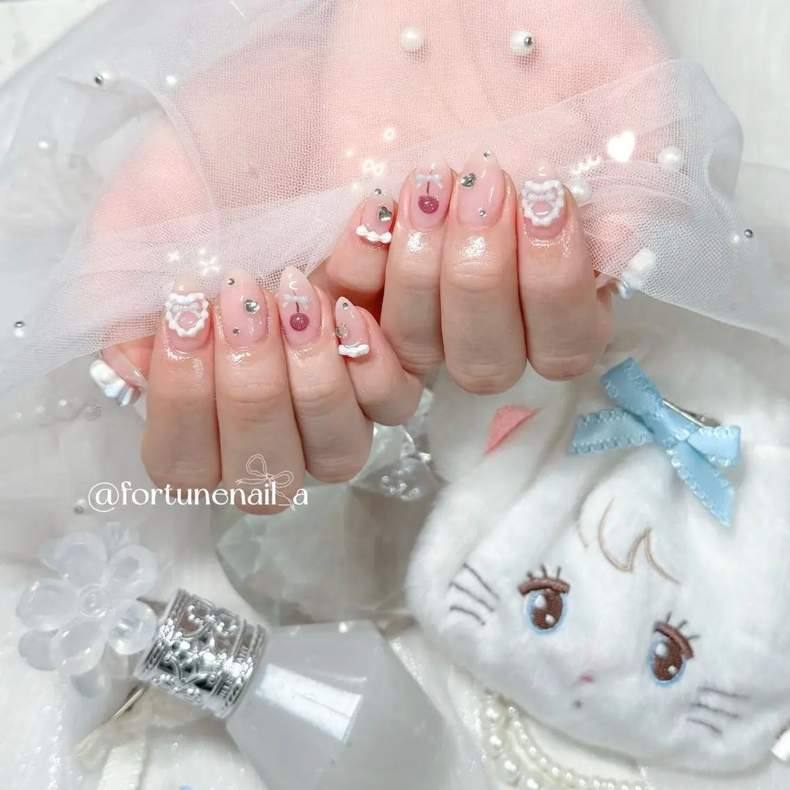 ネイル ハンドネイル ✩.*🎀 aoi🎀のネイルデザイン