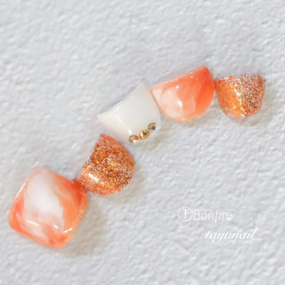 ネイル アートネイル ブルー フットネイル ジェルネイル ニュアンスネイル フットネイル ネイルサロン 【たゆnail】のネイルデザイン