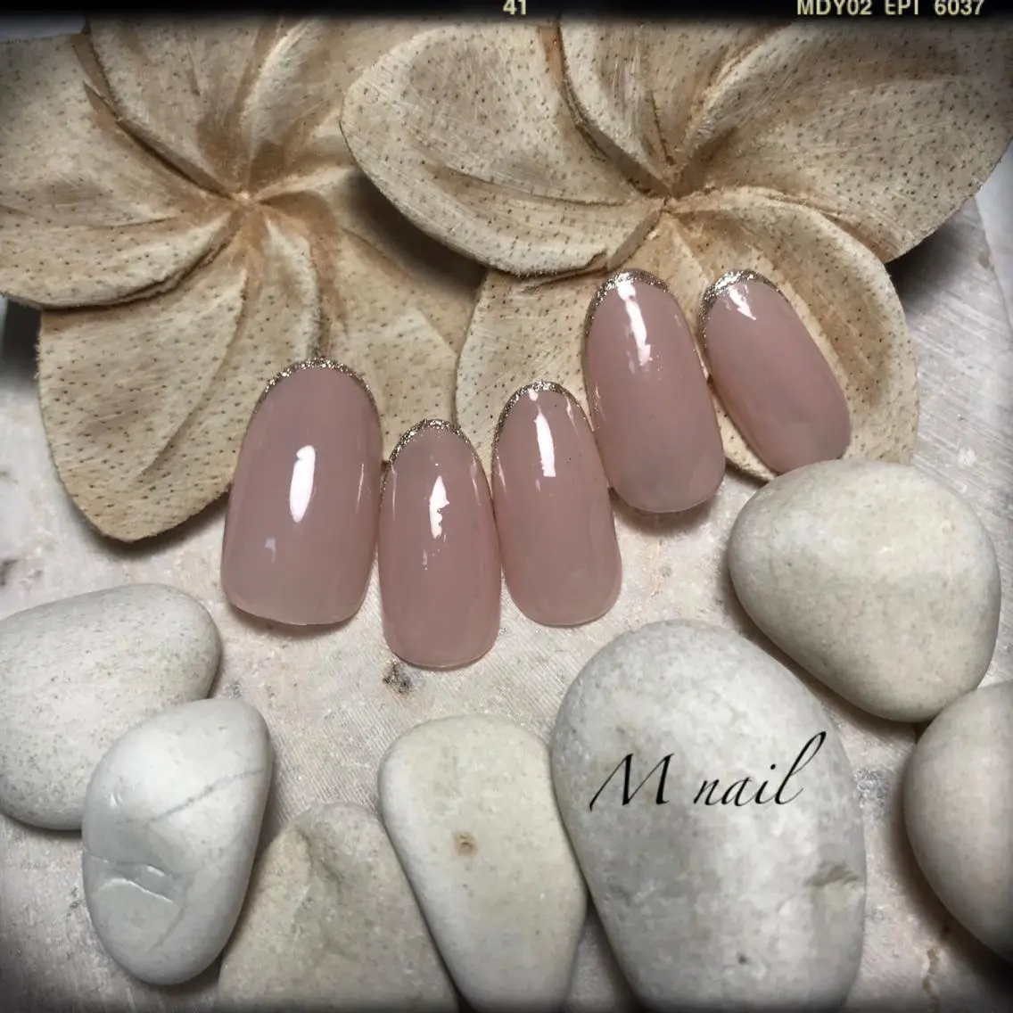 ネイル ラメ(グリッター) ワンカラーネイル M nail 市原市ちはら台のネイルデザイン
