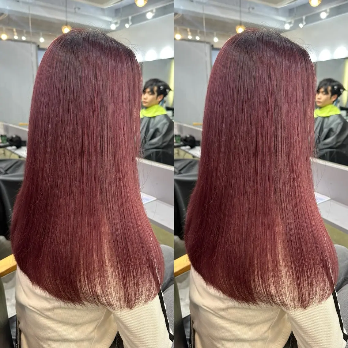 ロング カラー ブリーチ 透明感カラー インナーカラー ピンクカラー 髪質改善 ヘアカラー トリートメント 髪質改善🩵縮毛矯正 代々木/木下のヘアスタイル