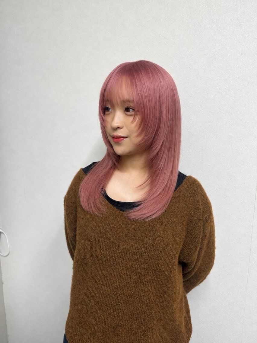セミロング ヘアカラー AYUMI/ 透明感カラー/松本のヘアスタイル
