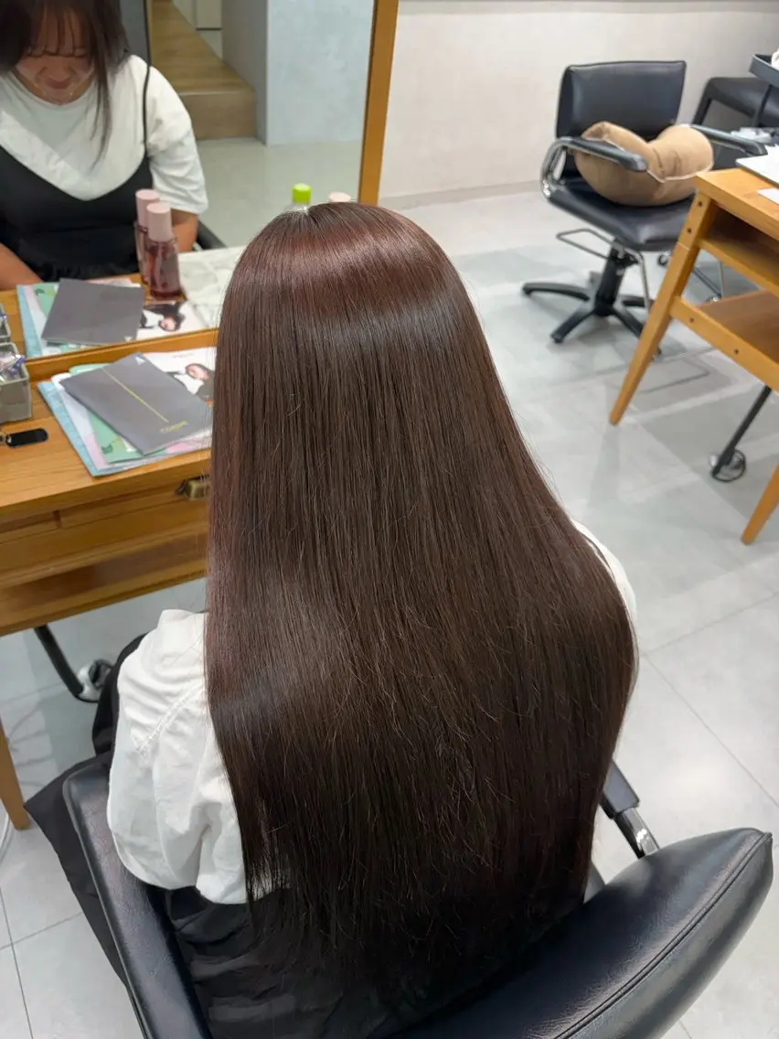 ロング ヘアカラー カラーモデル募集 🤍momoha🤍のヘアスタイル