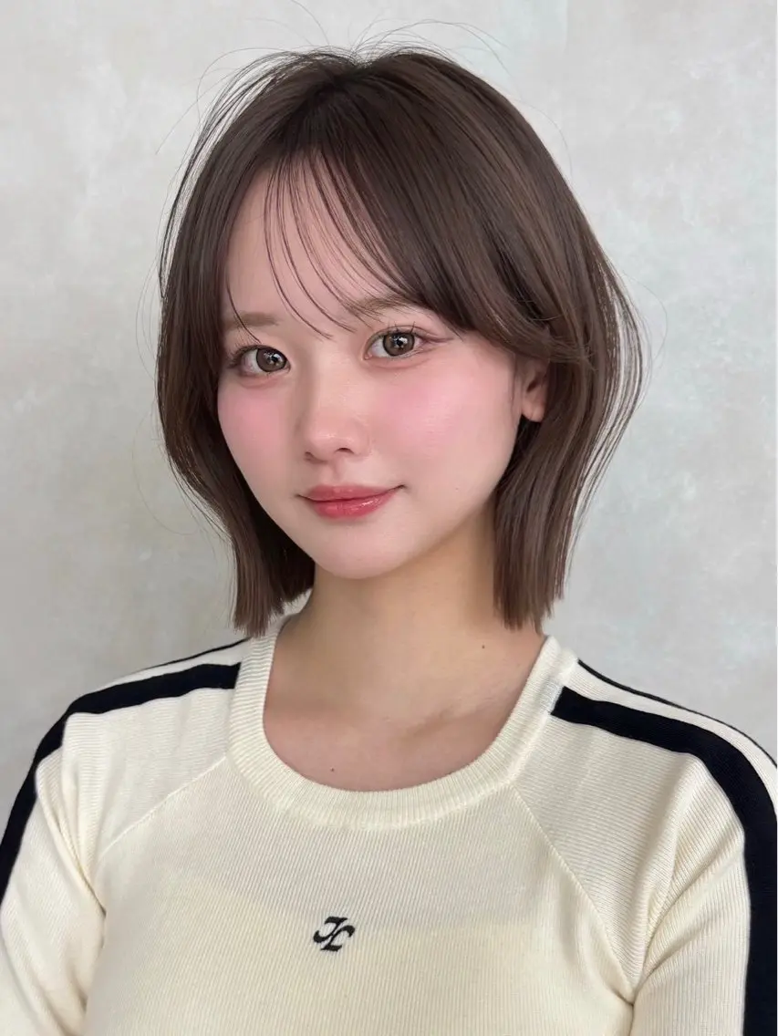 ショート ヘアカラー トリートメント さな/sand/ 透明感カラーのヘアスタイル
