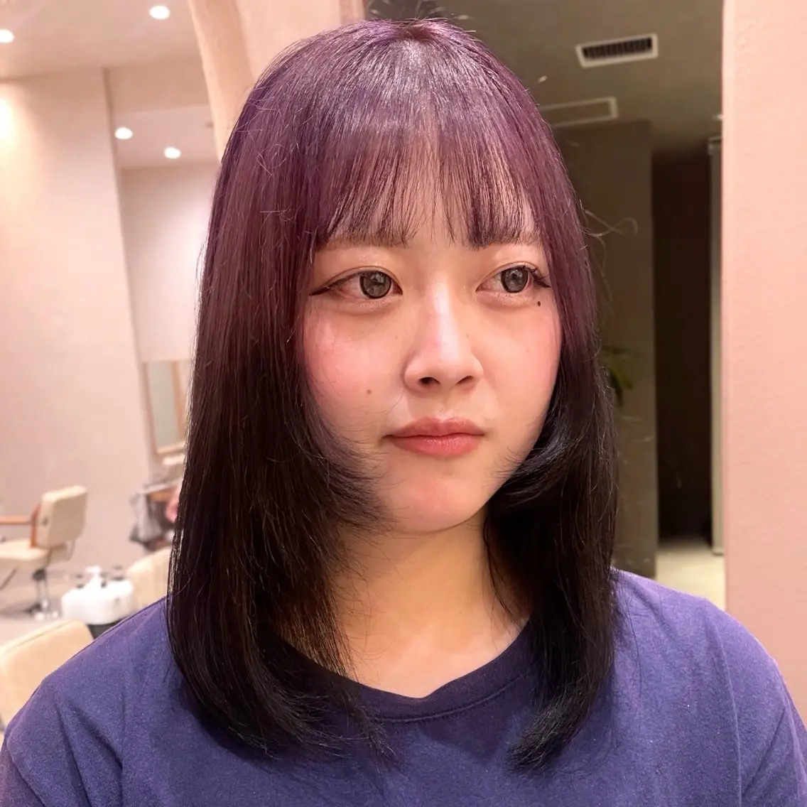ミディアム カラー ブリーチ デザインカラー レイヤー/柔らか 透明感カラー/ゆきなのヘアスタイル
