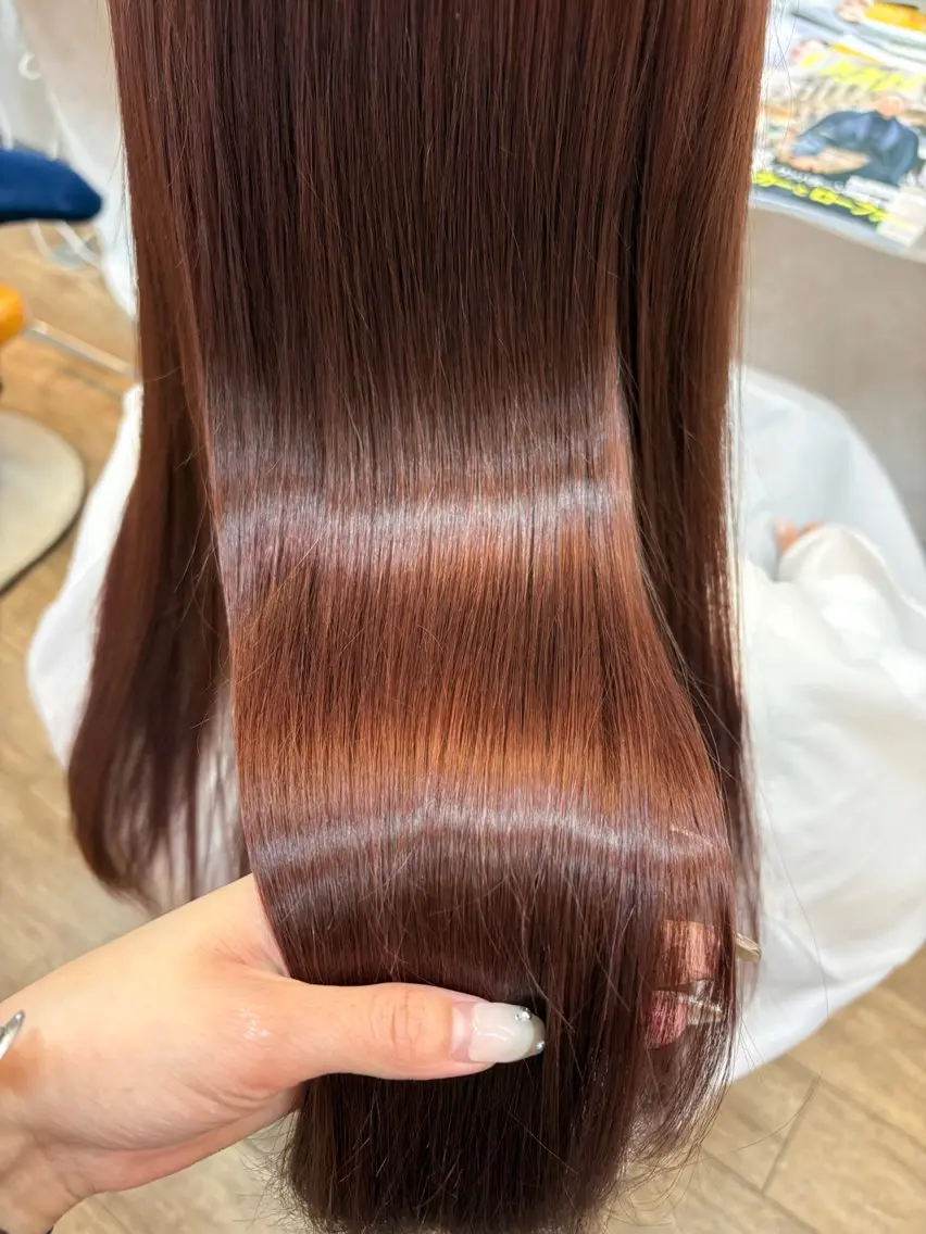 ロング ヘアカラー 🩶透明感カラー/ 縮毛矯正LUNA🩶のヘアスタイル