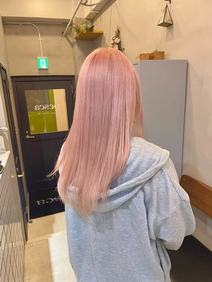 カラー ピンクカラー ホワイトピンク ヘアカラー トリートメント HAYATA/透明感 /派手髪/ケアブリのヘアスタイル