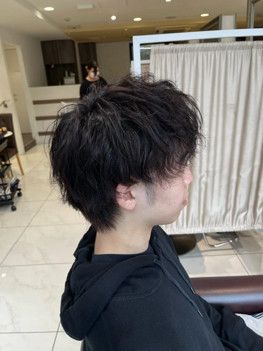 パーマ メンズ カット パーマ 佐々木 拓海のヘアスタイル