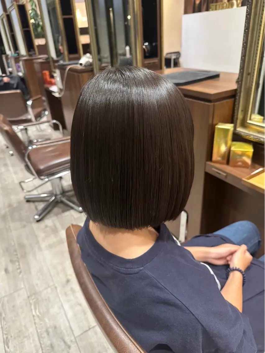 ショート ヘアカラー 🫧ナチュラル矯正 /カラー🫧あやりのヘアスタイル