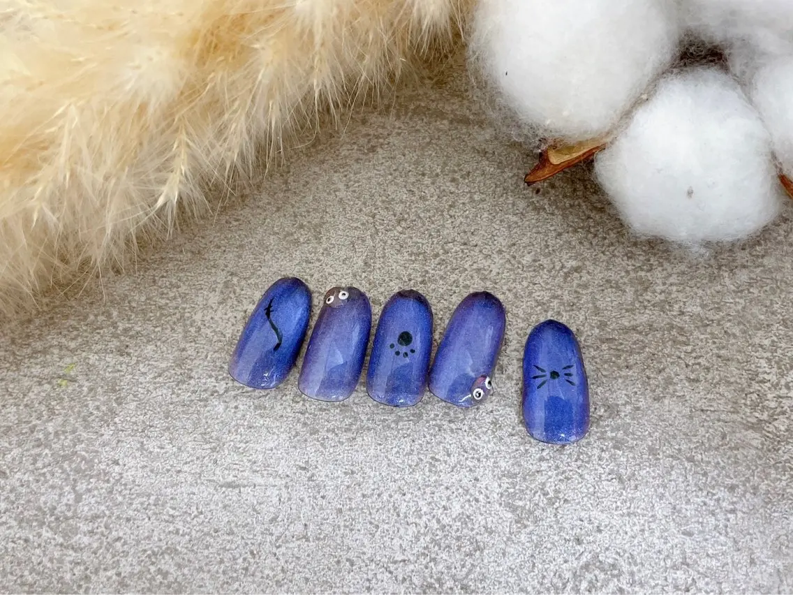 ネイル ジェルネイル ハロウィン 韓国ネイル メンズネイル パラジェル kiki nail たまプラーザのネイルデザイン