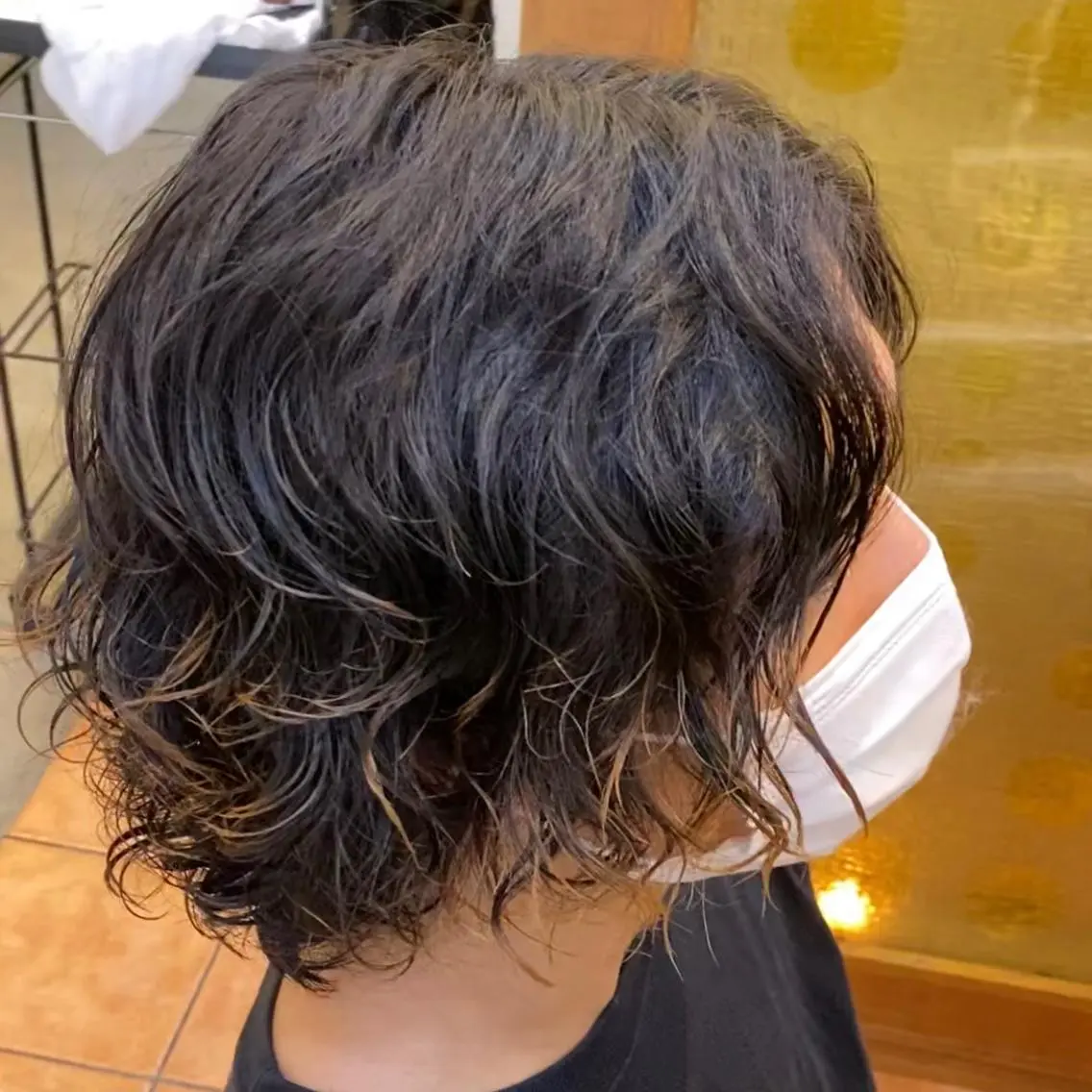 ミディアム パーマ メンズ ミディアムパーマ メンズパーマ カット ヘアカラー ヘッドスパ メンズ/韓国レイヤー /透明感カラー那須野のヘアスタイル