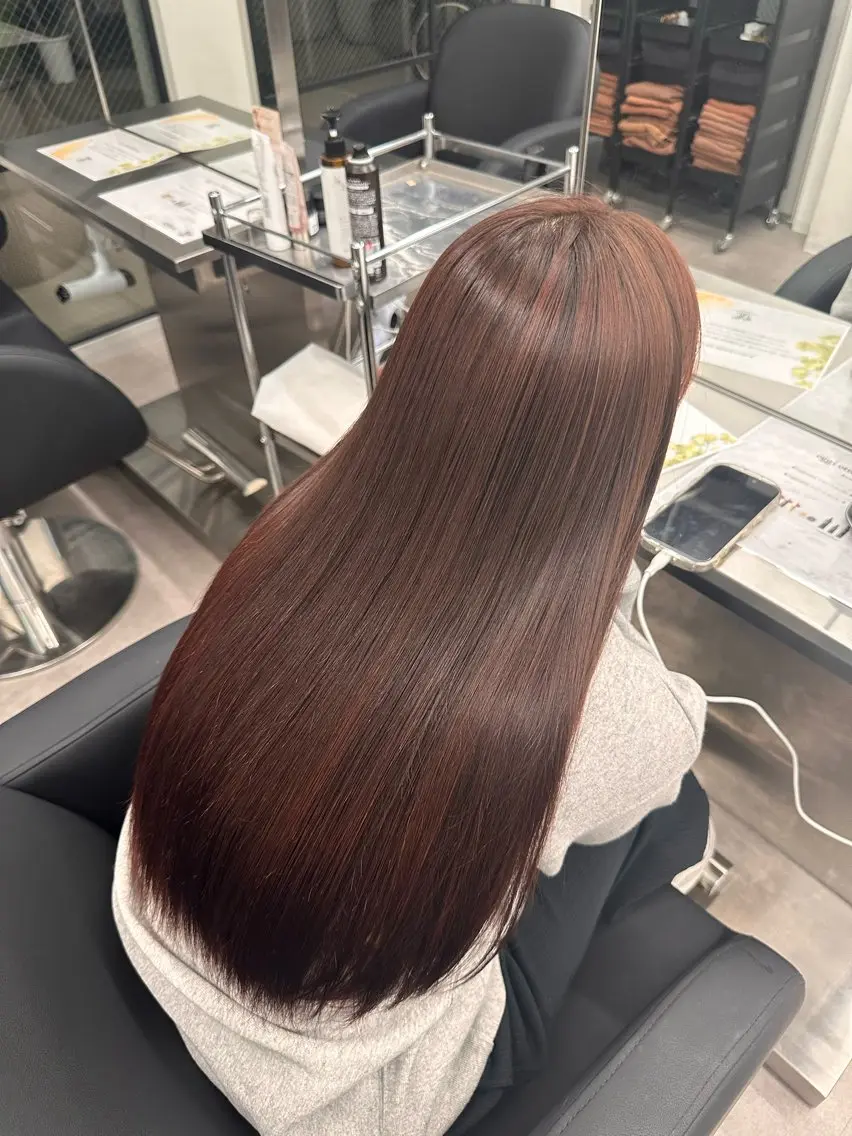 ロング カラー ヘアカラー トリートメント 🫧赤み消し/トーン アップカラー/りゅうのヘアスタイル
