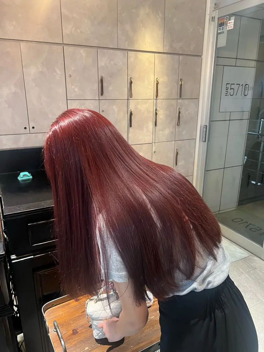 ロング カラー カット ヘアカラー トリートメント 🎀ハイトーン・艶 カラー HANA🎀のヘアスタイル
