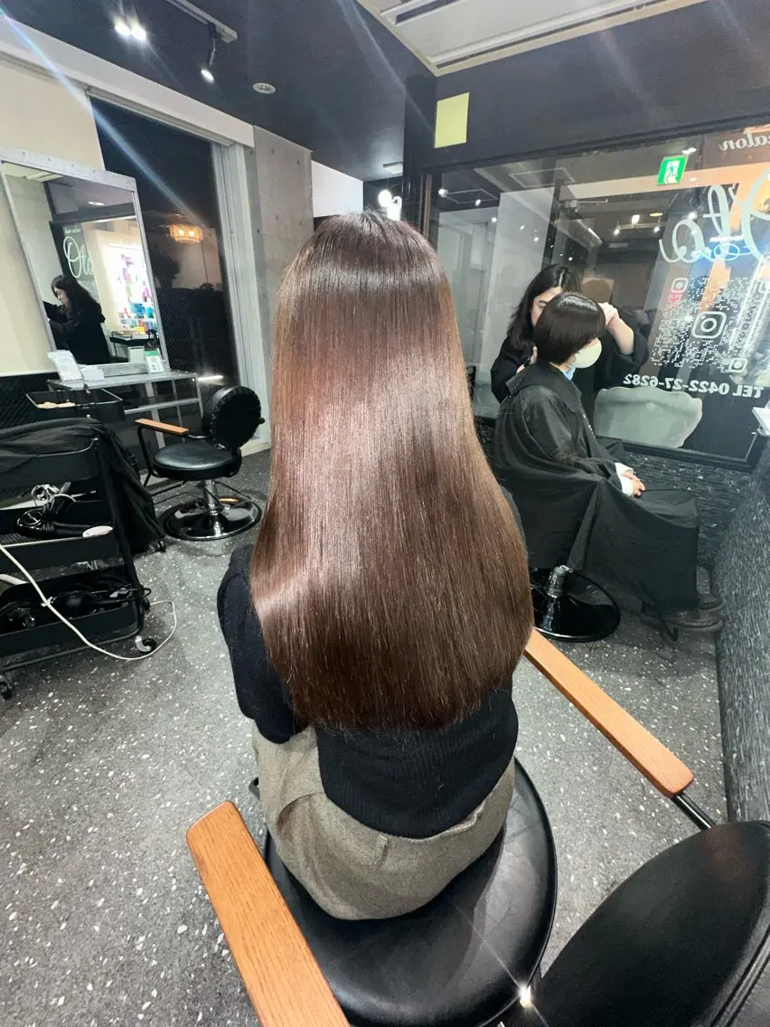 ロング パーマ カット 縮毛矯正 トリートメント 髪質改善⭐️縮毛矯正 中野⭐️Rinaのヘアスタイル