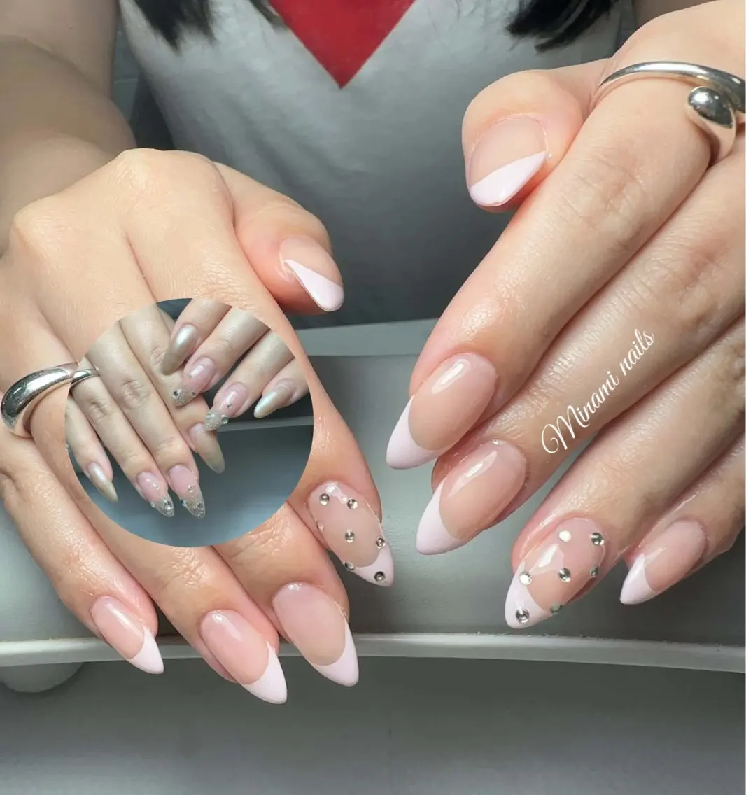 ネイル アートネイル オーロラネイル ガーリー キラキラネイル 韓国ネイル ハンドネイル Minami Nailsのネイルデザイン