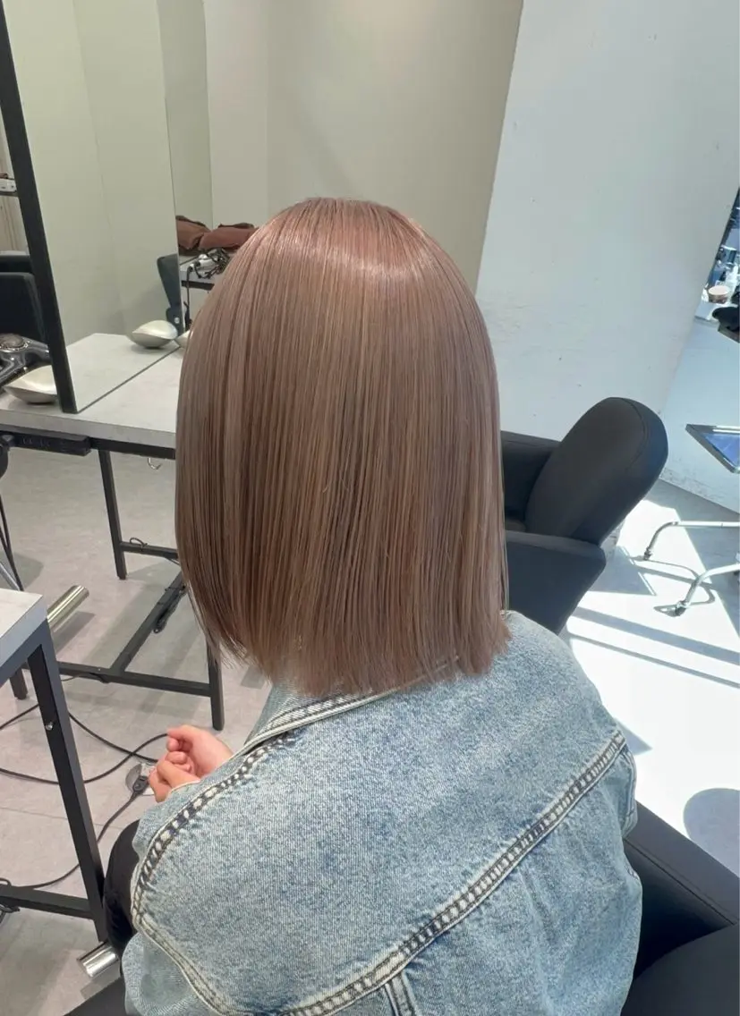 ミディアム ヘアカラー 🌟カットレイヤー ボブ森龍哉のヘアスタイル