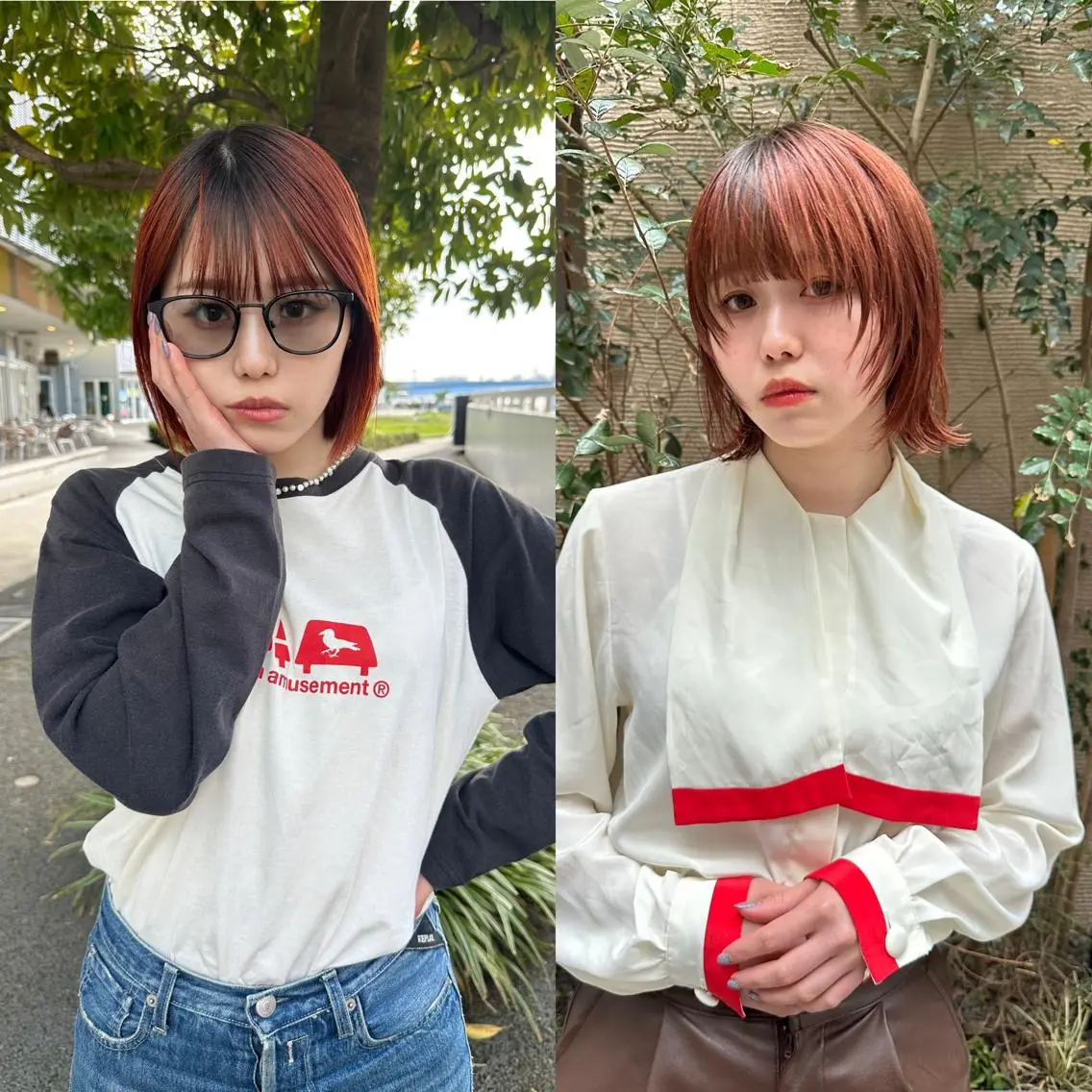 ミディアム カラー ボブ レイヤーカット カット ヘアカラー トリートメント ♡レイヤーカット れお♡のヘアスタイル