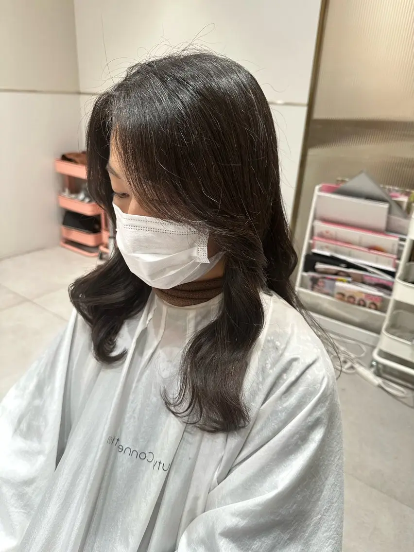ロング パーマ 🍑韓国風レイヤー 🍑莉子のヘアスタイル