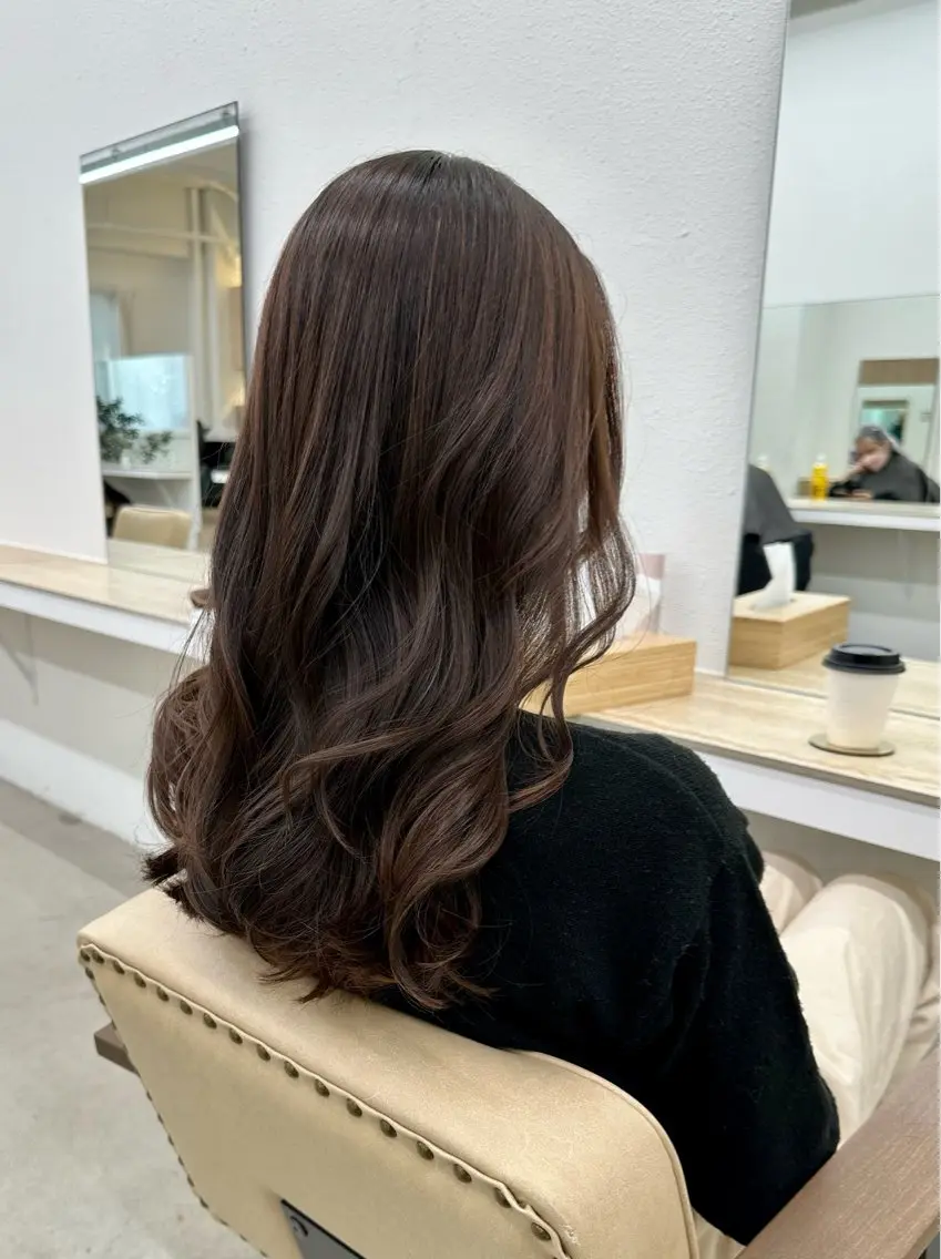 ロング カラー ブリーチ ブラウンカラー 透明感カラー ナチュラルブラウン ブリーチなしカラー ブリーチカラー🦋‪ 田中さくらのヘアスタイル