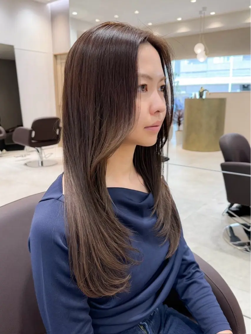 ロング カラー ブラウンカラー 透明感カラー グレージュ ヘアカラー トリートメント 艶感/修復カラー/ 小沼 一途👾↝のヘアスタイル
