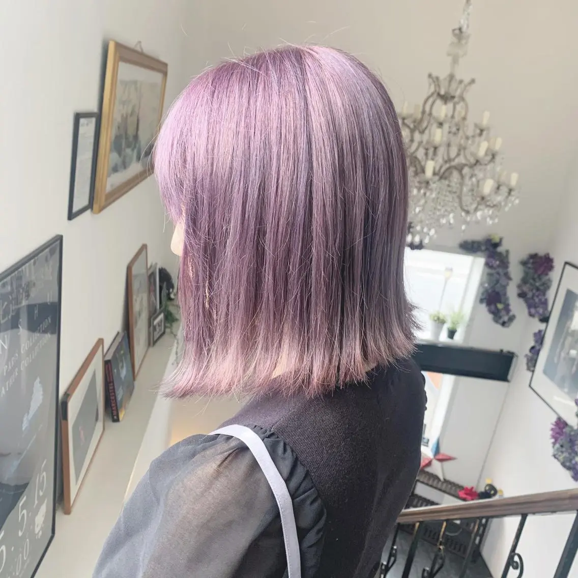ミディアム カラー バイオレットカラー ヘアカラー 袴田 伊代のヘアスタイル