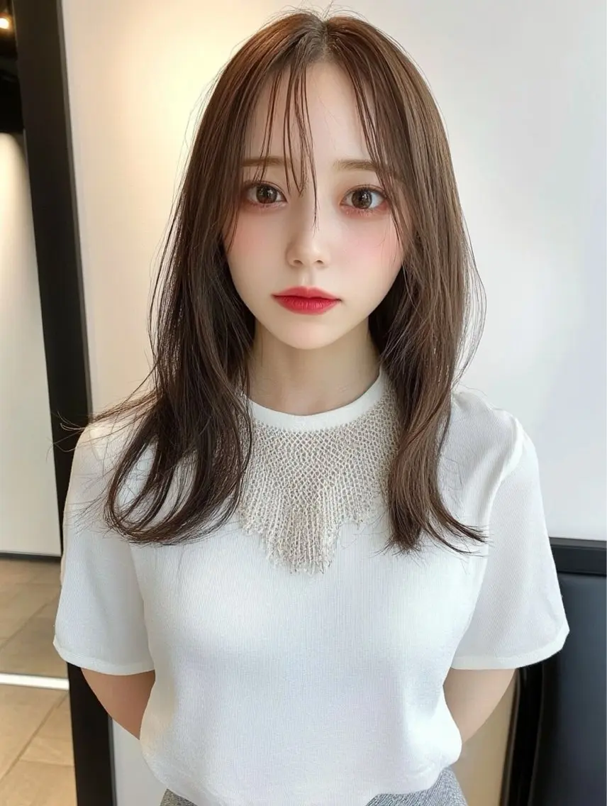 ミディアム カラー カット ヘアカラー トリートメント Roi ofGiseLのヘアスタイル