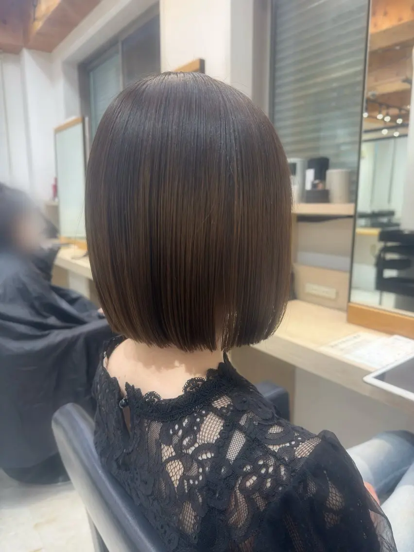 ショート ボブ カット トリートメント 🪽ラベンダーカラー 暗髪透明感🪽レイナのヘアスタイル