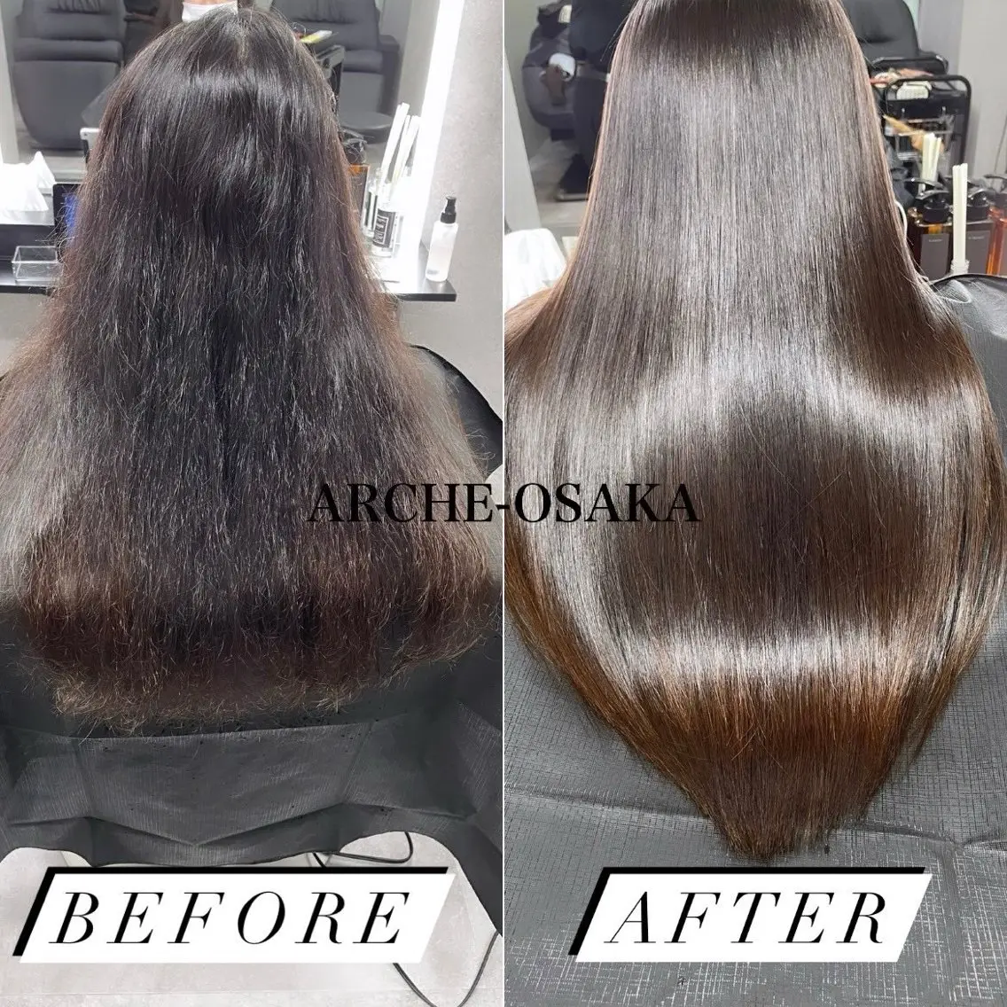ロング 縮毛矯正 トリートメント ARCHE南船場 momoのヘアスタイル