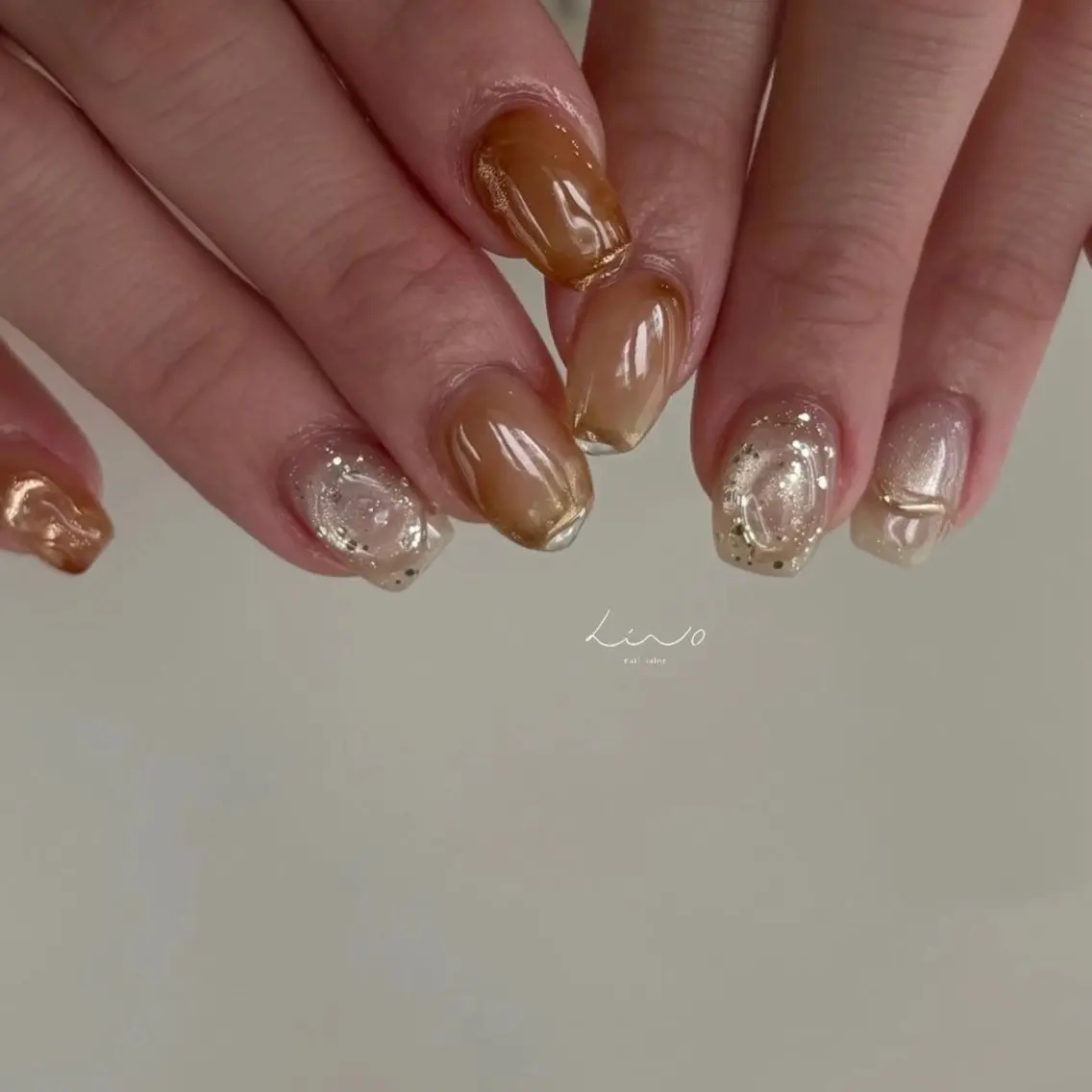 ネイル ニュアンスネイル ショートネイル ハンドネイル nail salon linoのネイルデザイン