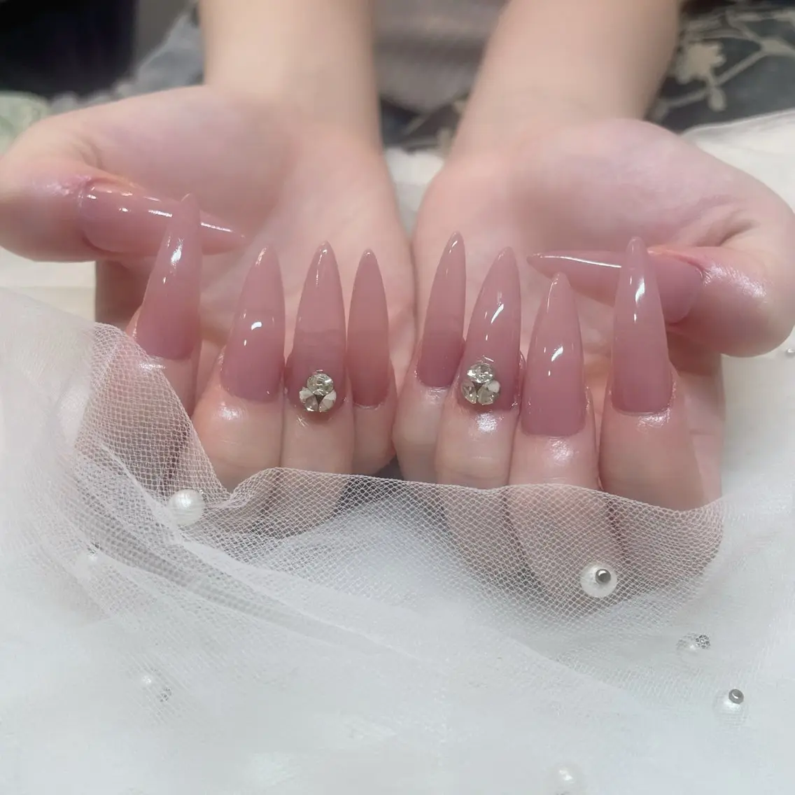 期間限定❣️チップ長さだしワンカラーの写真