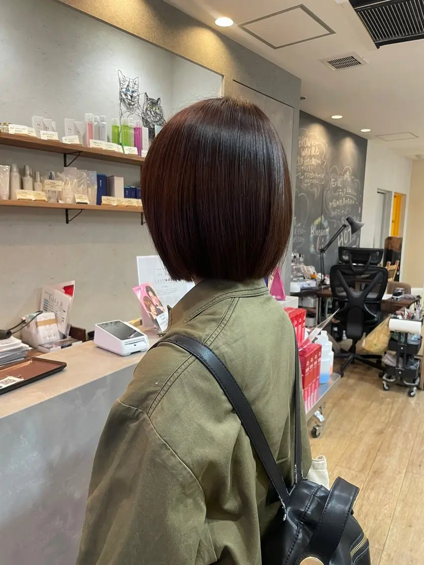 ショート カラー ブラウンカラー ナチュラルブラウン 髪質改善/Bloss om🌷高橋沙衣のヘアスタイル