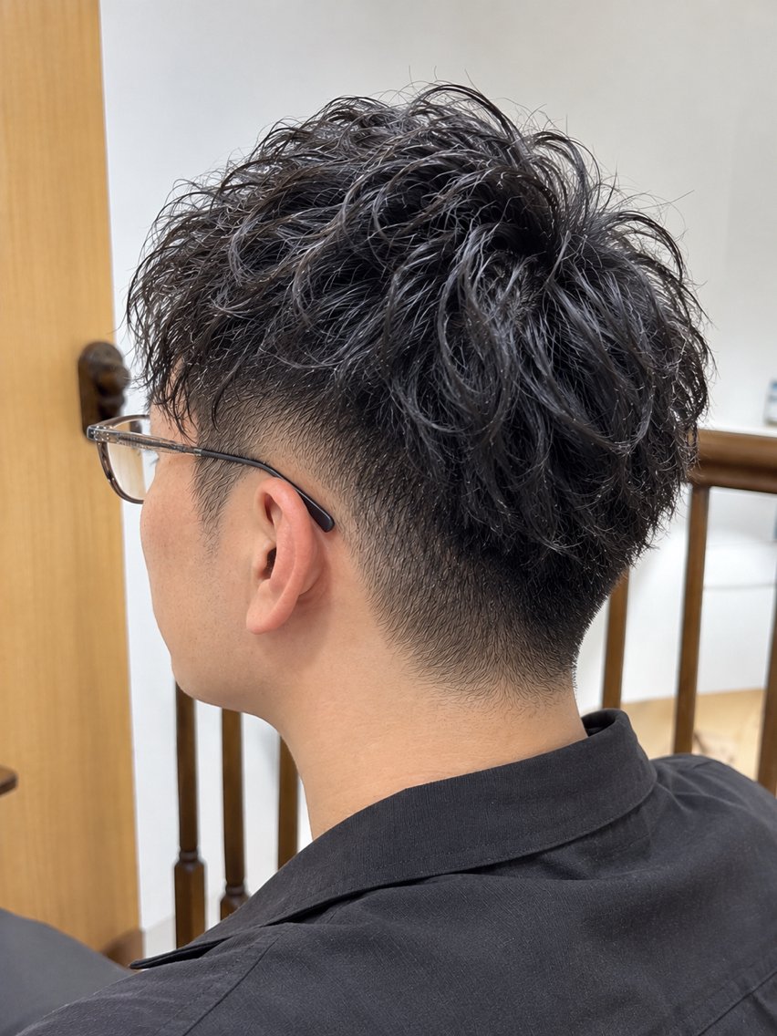 ショート メンズ メンズパーマ カット パーマ ヘッドスパ 村田 淳のヘアスタイル