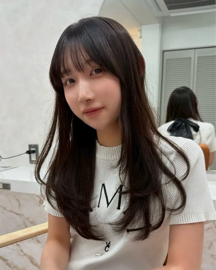 ロング SLASHスラッシュ 小川花鈴のヘアスタイル