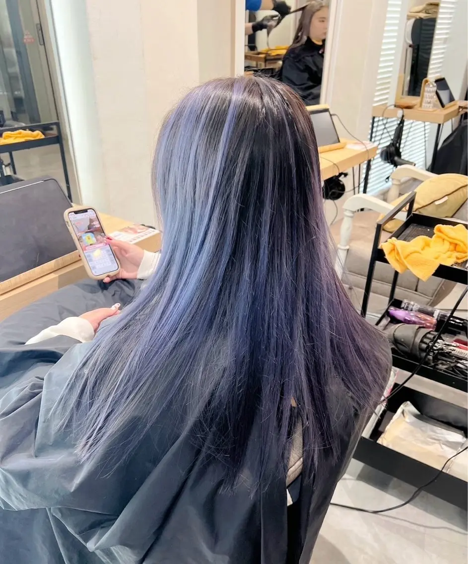 セミロング カラー バレイヤージュ ラベンダーカラー レイヤーカット ヘアカラー トリートメント 指名数No.1 /NAOYAのヘアスタイル