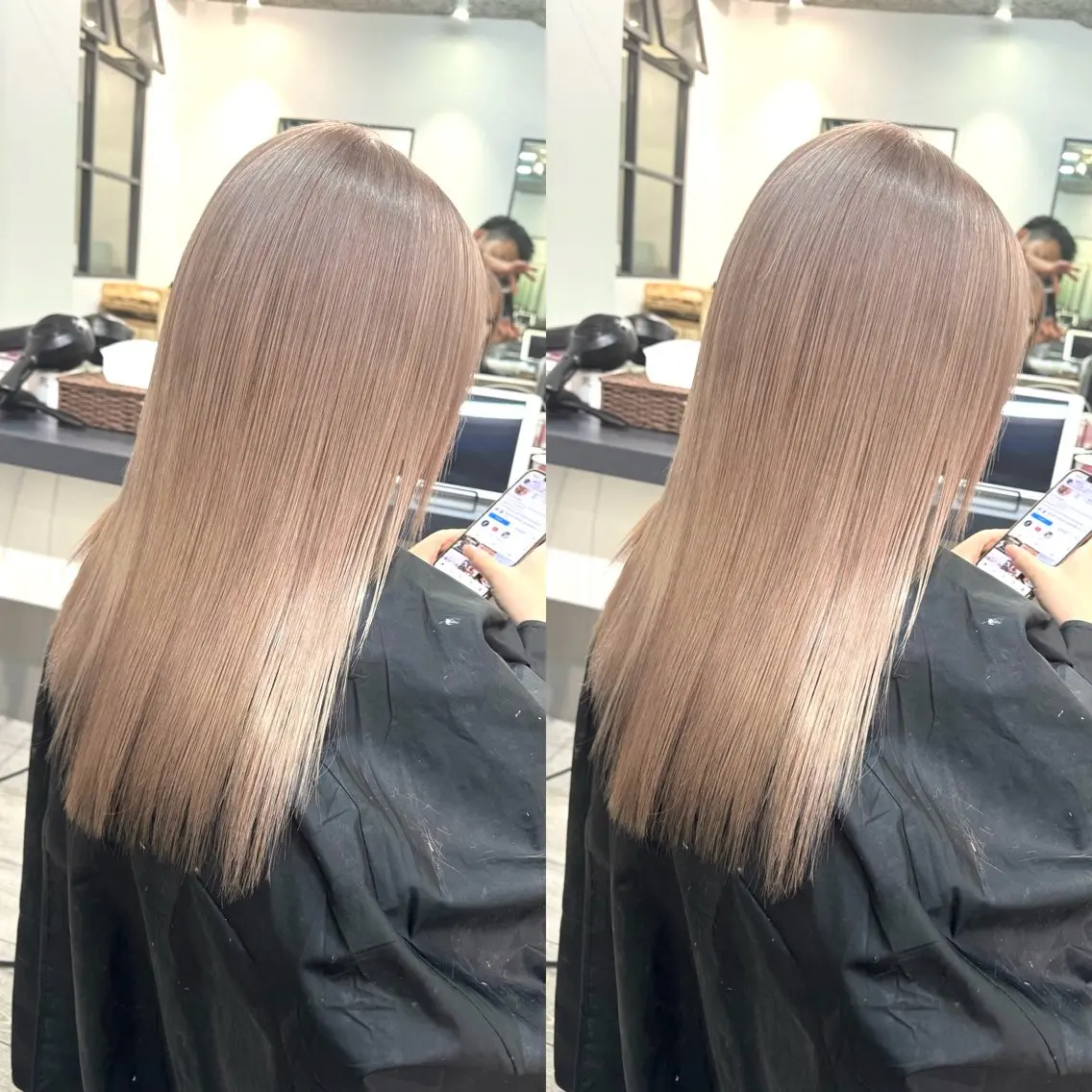 セミロング バレイヤージュ ボブ🌈ナツヤのヘアスタイル