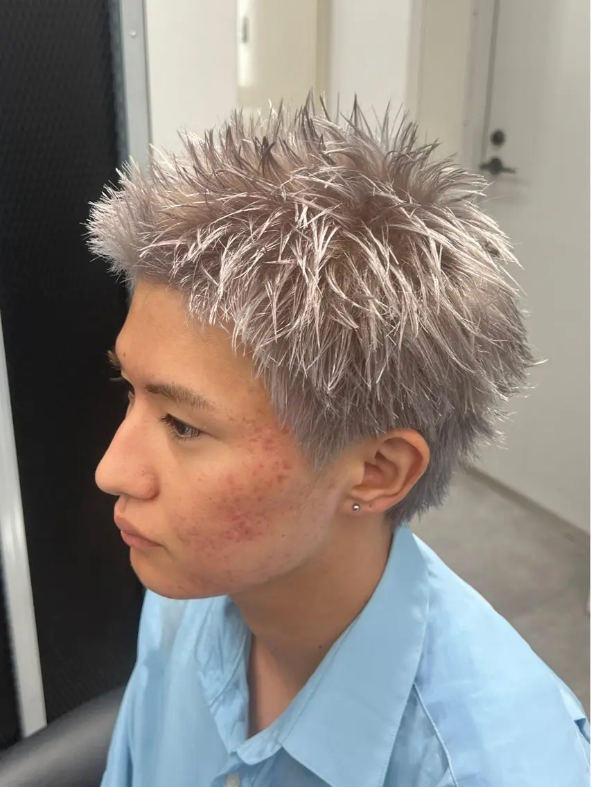 ショート パーマ ショートヘア スパイキーショート 長谷野真吾のヘアスタイル
