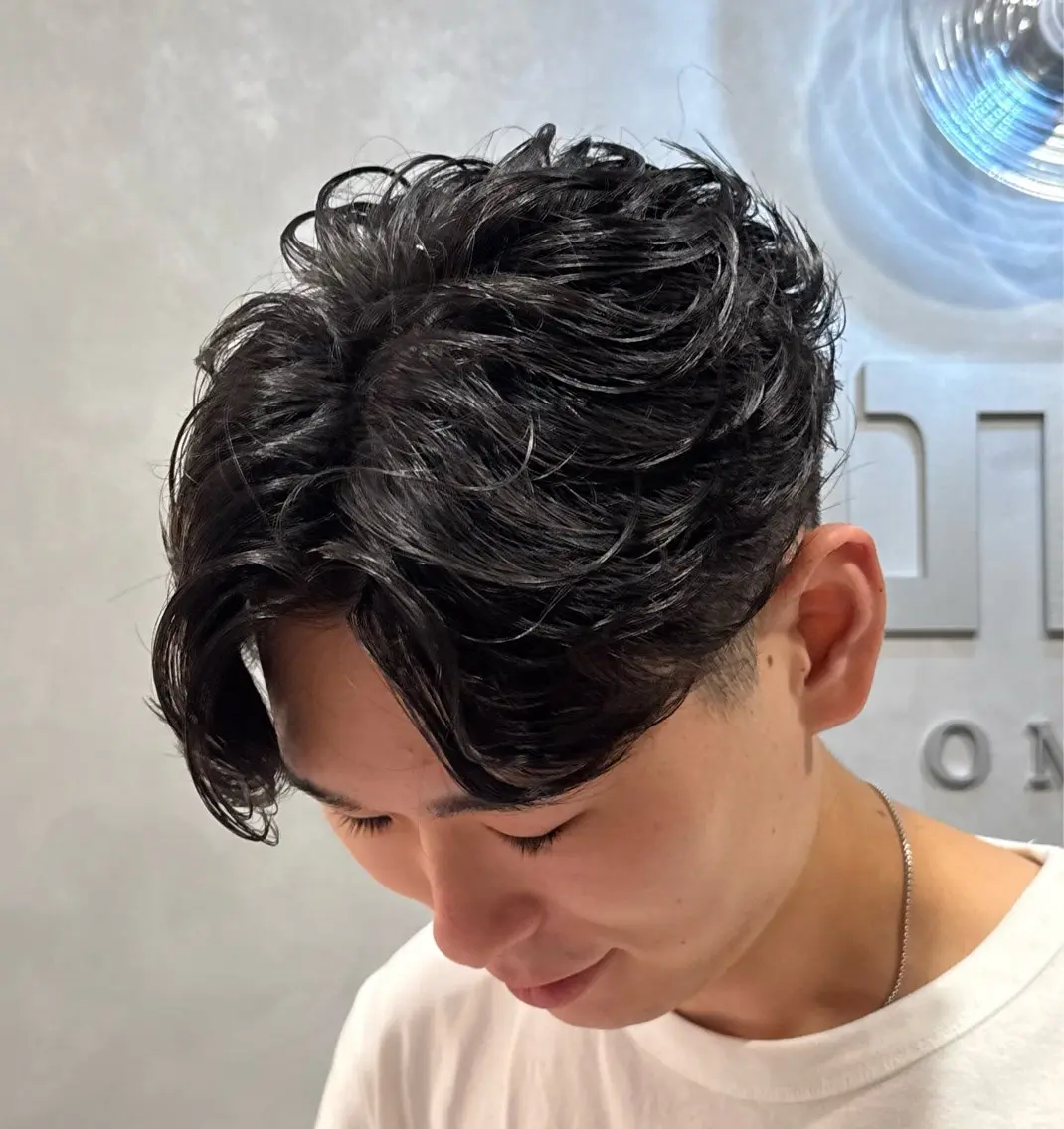 パーマ カット パーマ ニュアンス/フェザ ー/ニュアンスサーフのヘアスタイル