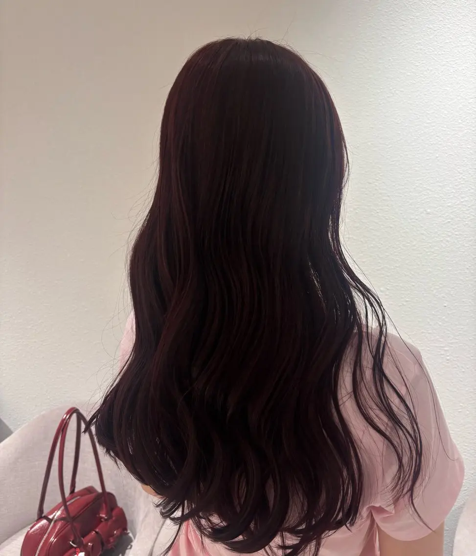 ロング カラー ｶﾉﾝ🎀韓国レイヤ ー/透明感カラー🫧のヘアスタイル