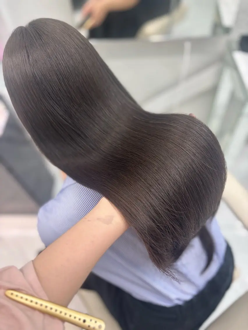 ロング カット ヘアカラー トリートメント ヘッドスパ 透明感ツヤカラー/ 縮毛矯正/静岡のヘアスタイル