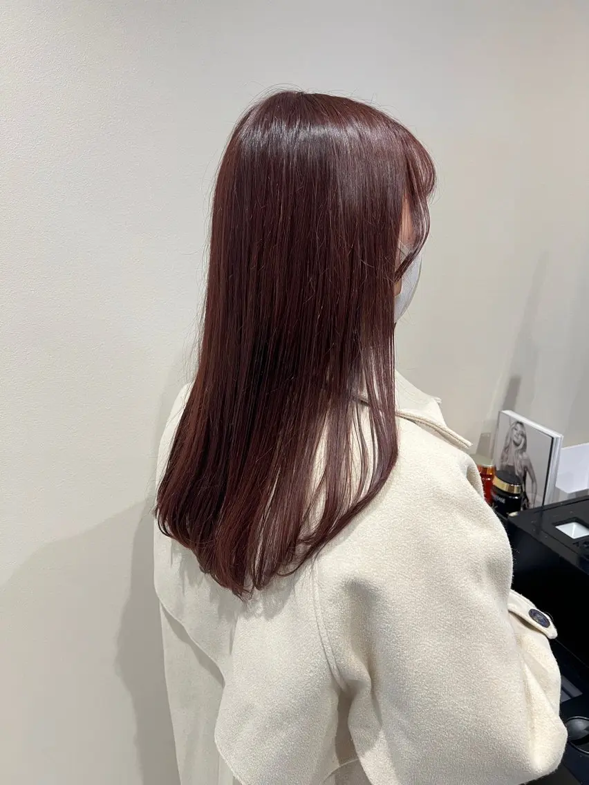 ロング カラー ラベンダーカラー ラベンダーピンク ピンクカラー カット ヘアカラー トリートメント THINK SHOP sakiのヘアスタイル