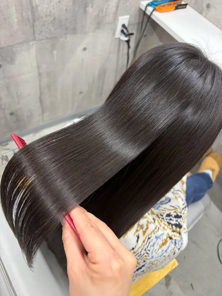 ロング カラー カット ヘアカラー トリートメント ageless/ nana/髪質改善のヘアスタイル