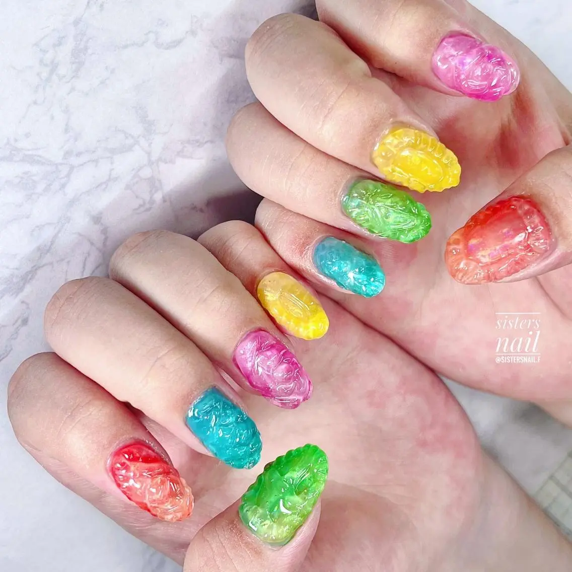 ネイル アートネイル クリアネイル ジェルネイル 夏ネイル sisters nail.fのネイルデザイン