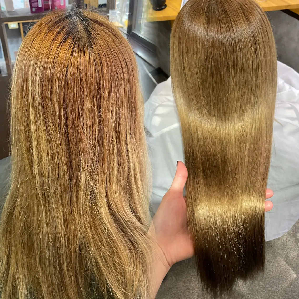 ロング カラー ベージュカラー ヘアカラー トリートメント 髪質改善/艶カラー /エクステ✝️サクラのヘアスタイル