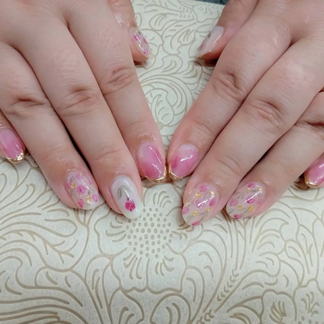 ネイル フラワーネイル precious nail  roomのネイルデザイン