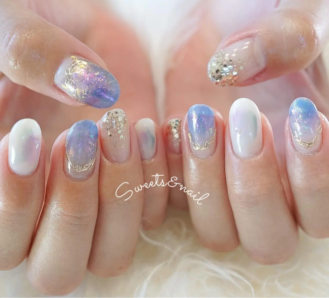 ネイル キラキラネイル Sweets& nail みなこのネイルデザイン