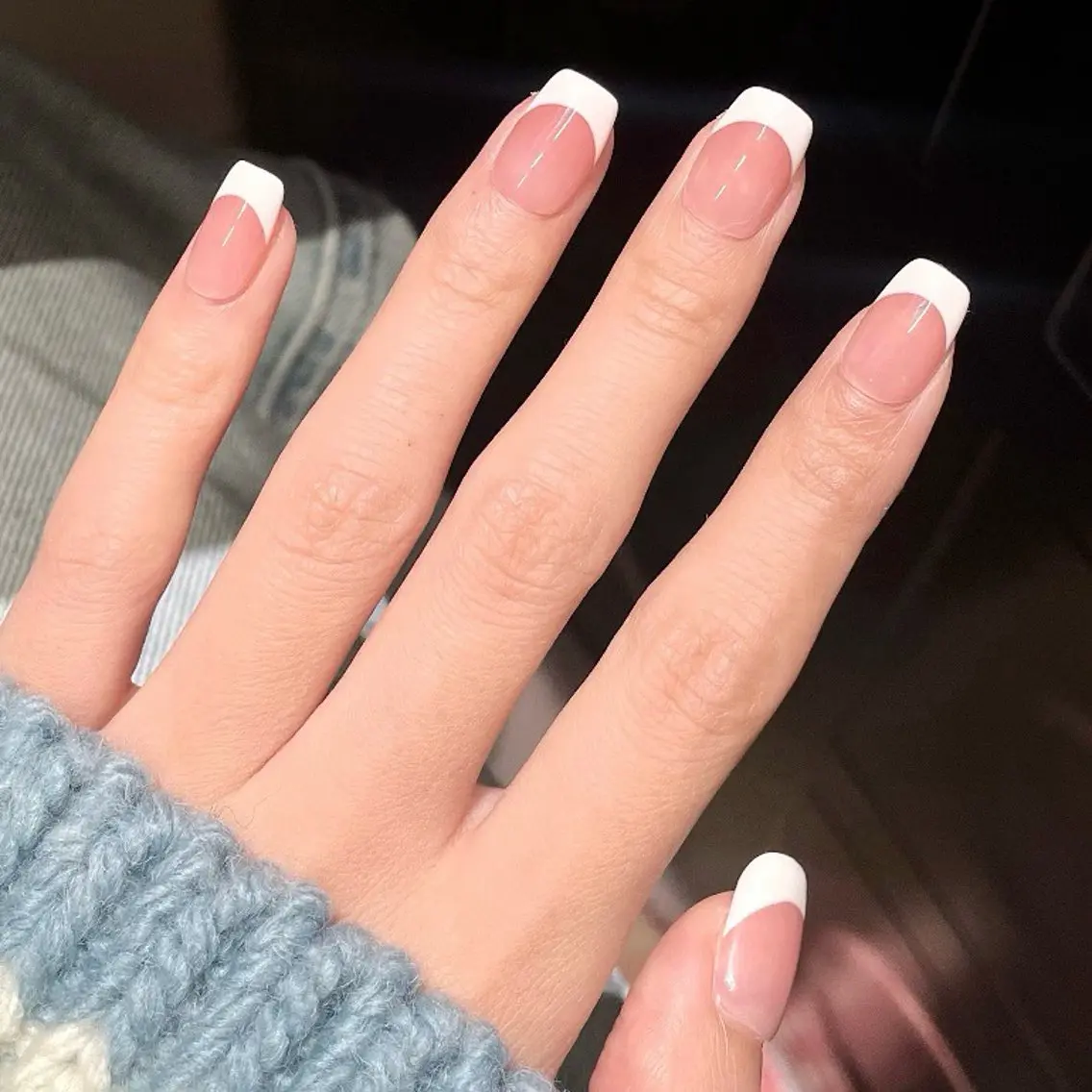 【チップ長さだし】カラーフレンチ¥9980の写真