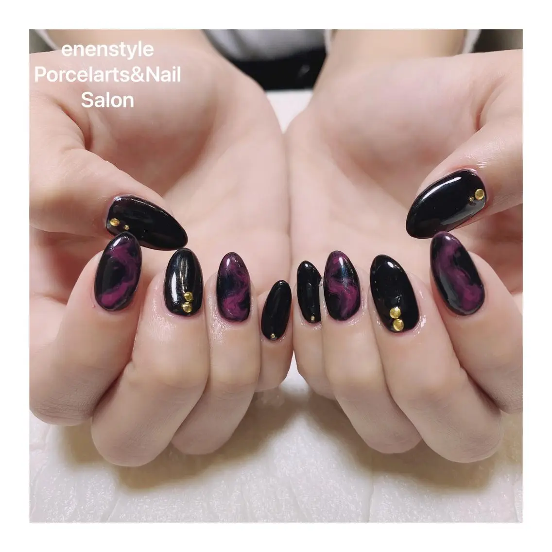 ミディアム ネイル ハンドネイル 🐾enen style 🐾のネイルデザイン